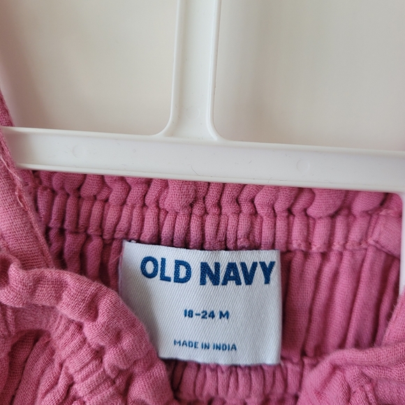 Old Navy Floral Dress and Smocked Playsuit Bundle Baby Girl 18-24 Months - Picture 12 of 15